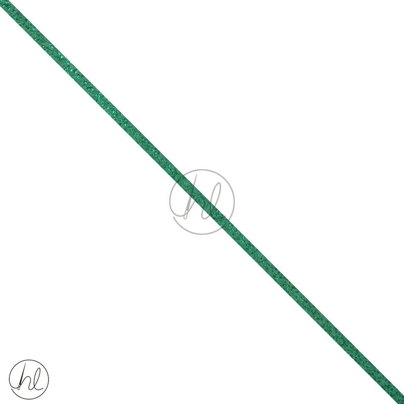 LEATHER CORDS P-METER EMERALD GLITTER 3MM 519