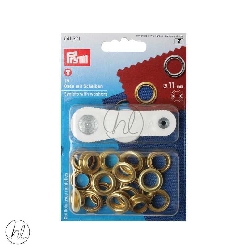 PRYM EYELETS GOLD 541-371 11MM