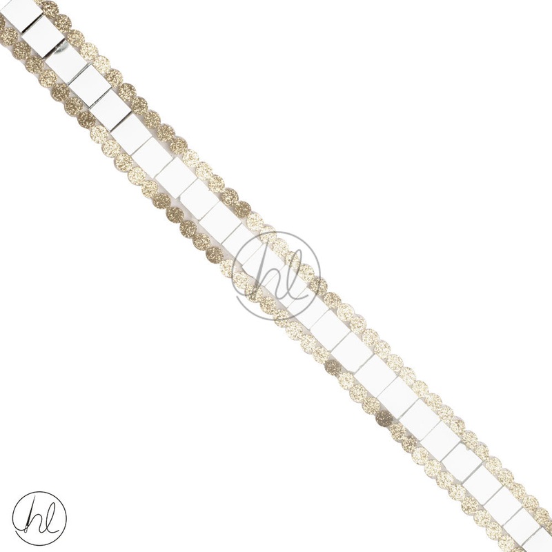 BRAID IRON ON LIGHT GOLD ART3152 PER M