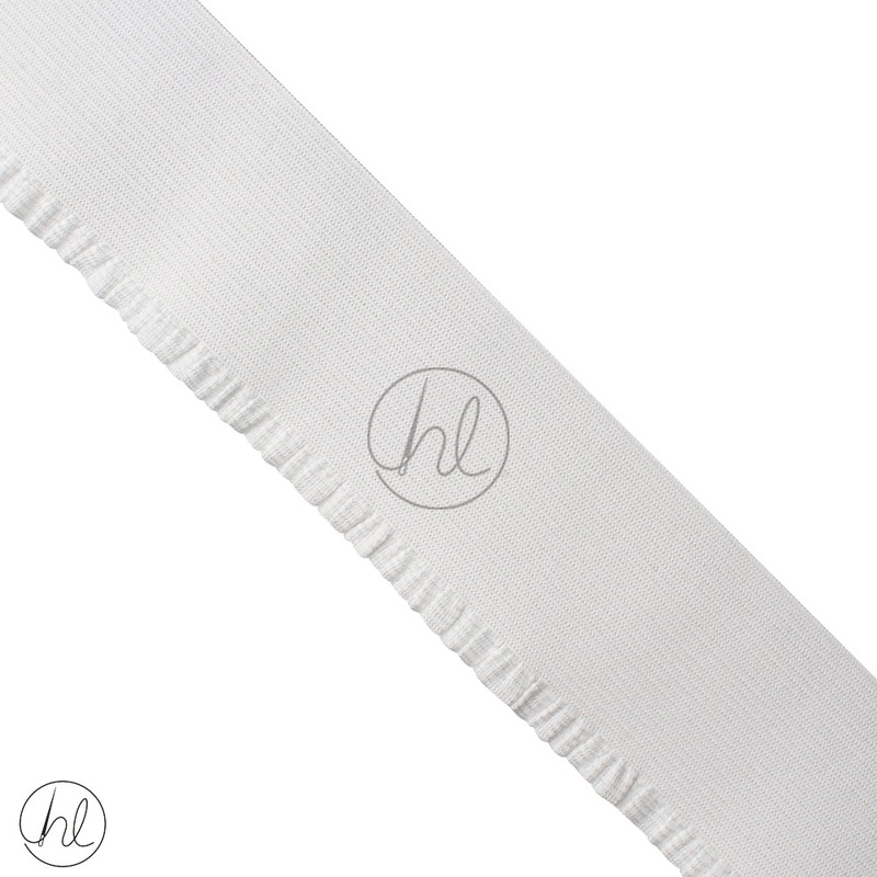 ELASTIC FRILL WHITE 034-007 50MM P/METER