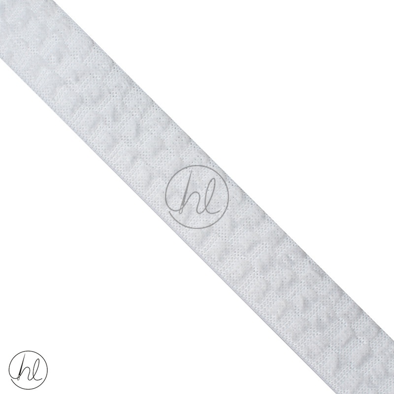 NON CURL ELASTIC P/METER WHITE 32MM