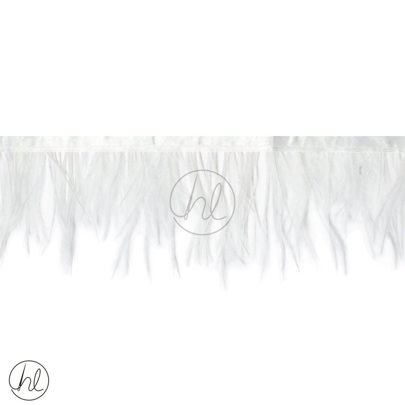 OSTRICH FEATHERS TRIMMING WHITE PER M