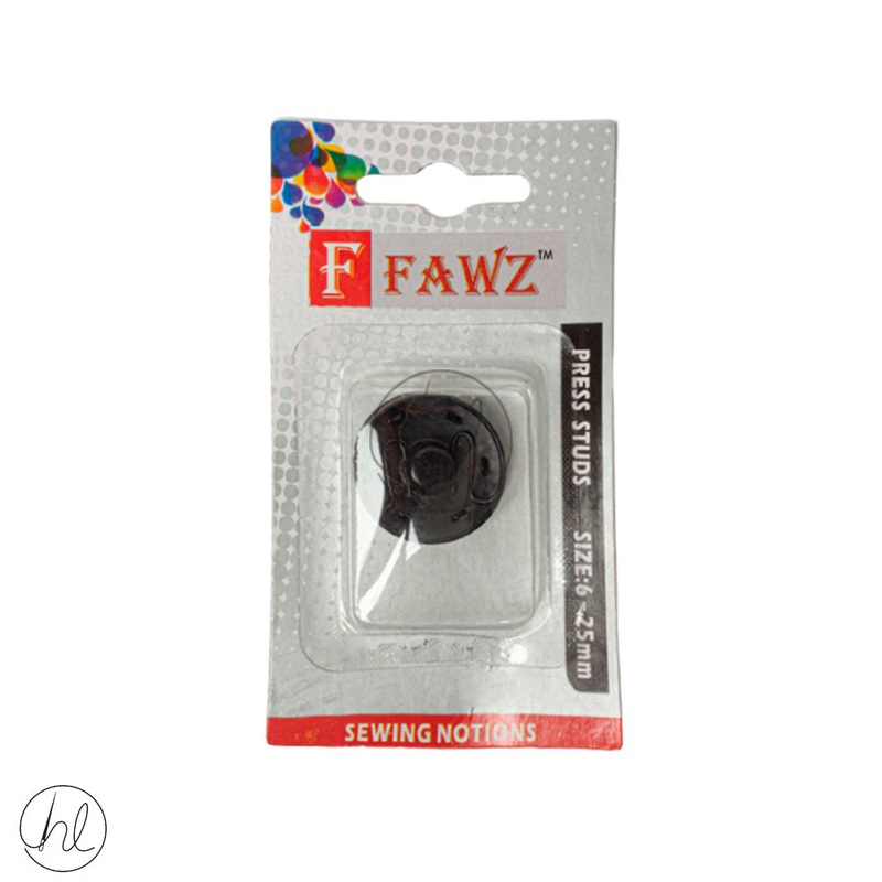 Press Studs Fawz Size 6Black 25mm