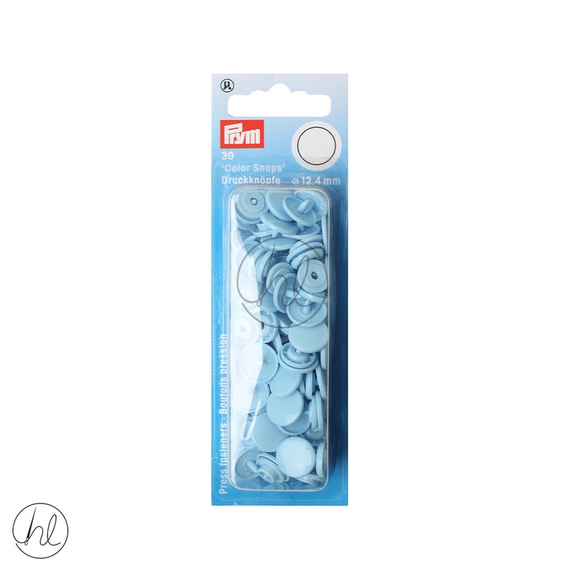 PRYM 30 COLOUR SNAP LIGHT BLUE 12.4MM