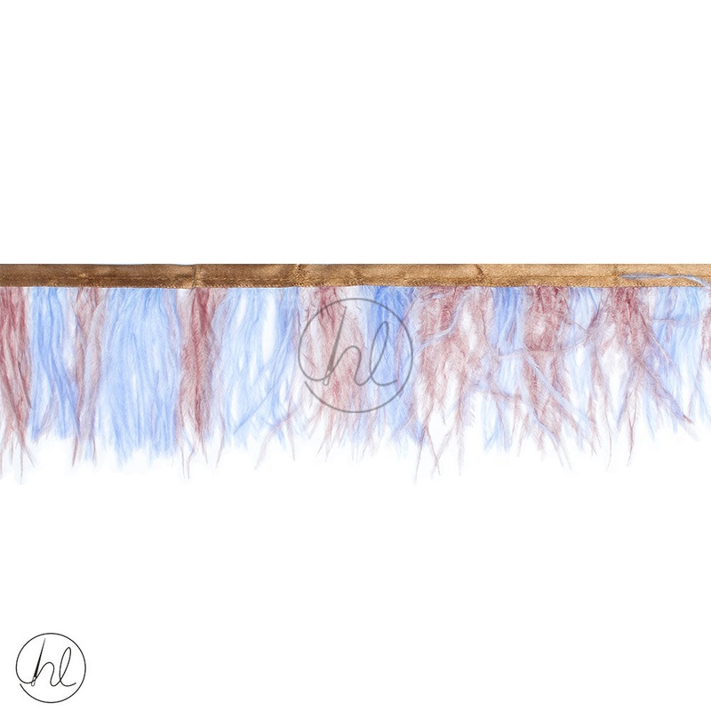2 TONE FEATHER TRIMMINGS PINK/BLUE PER M