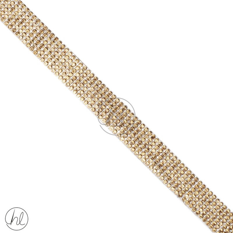 BRAID IRON ON DARK GOLD 15MM J-058 PER M