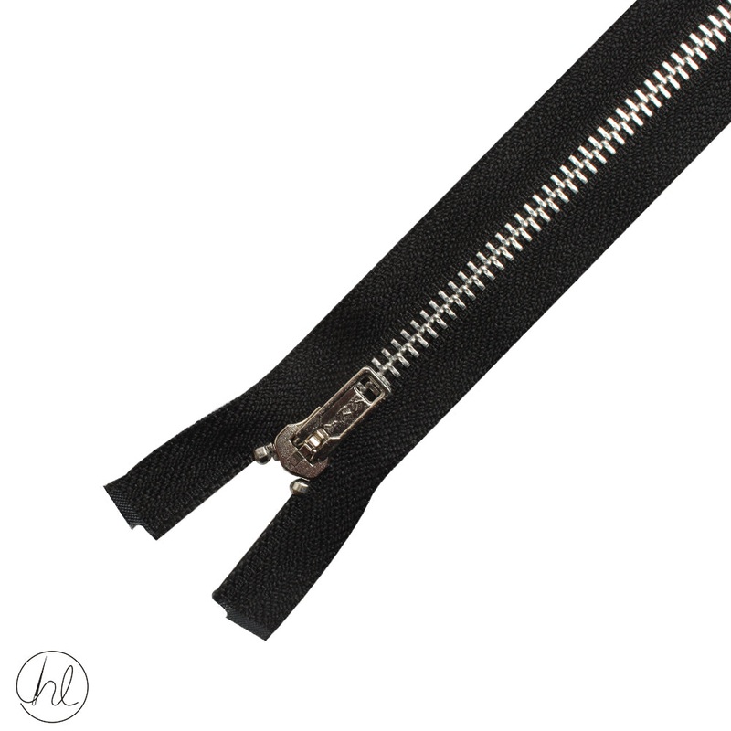 STEEL ZIP YKK BLACK 40CM