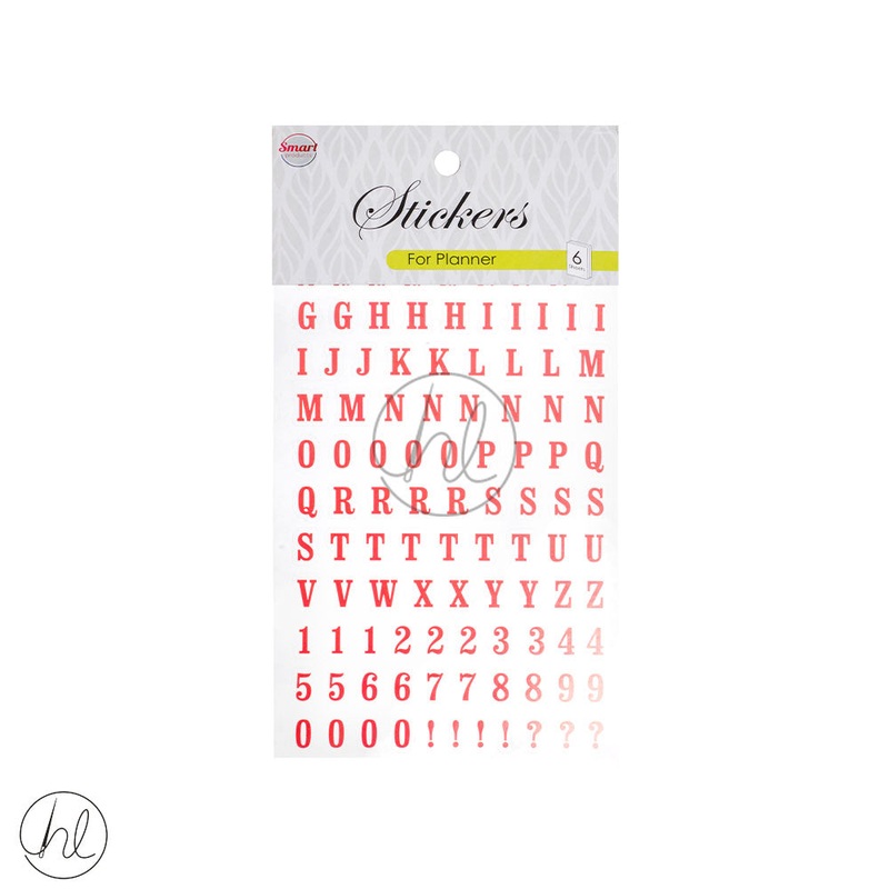 STICKERS PLANNER NUMBERS 6 SHEETS 26006