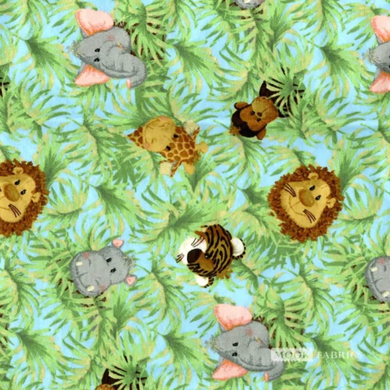 $50 Whole 8 Yard Flannel Bolt - Jungle Babies - Fabric Traditions