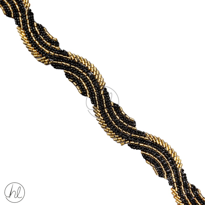 Braid Fancy 3cm Black/Gold