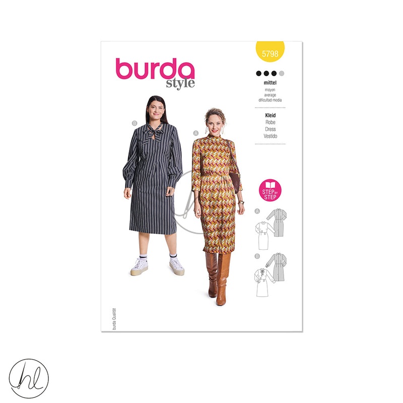 Burda Dress Yellow 10 - 22