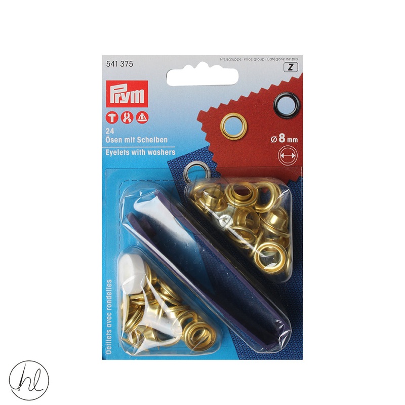 PRYM EYELET STARTER  541-375 GOLD 8MM