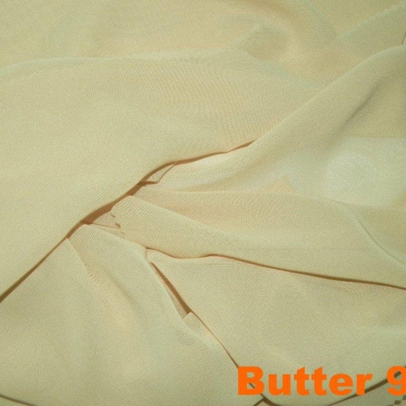 Chiffon Wholesale Fabric in Butter 915