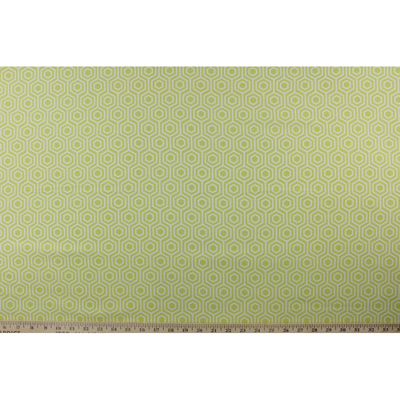 Emma & Mila Hexagon in Lime for Camelot Fabrics