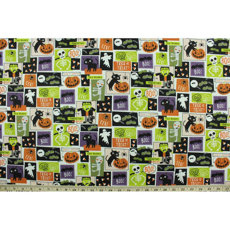 Fabric Editions Creatures of the Night in Multi 18147