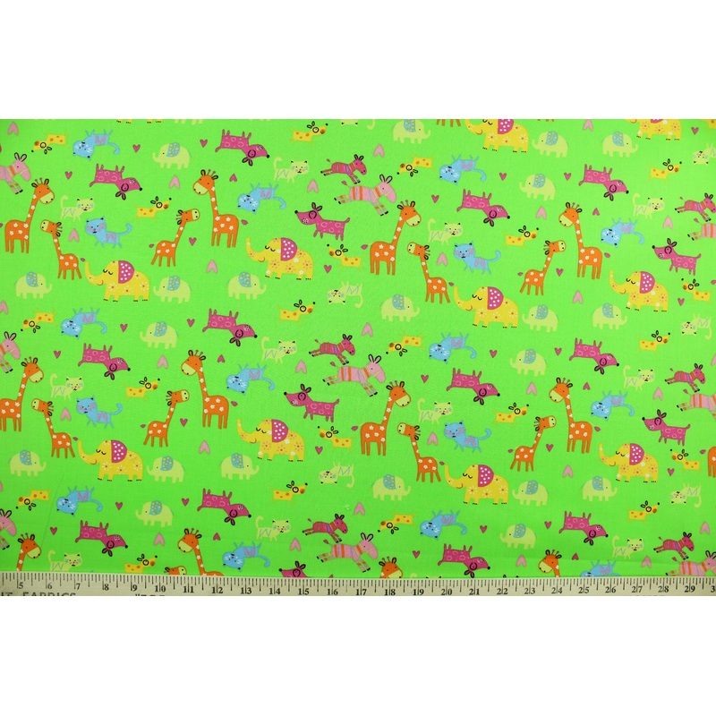 Quilting Menagerie in Green