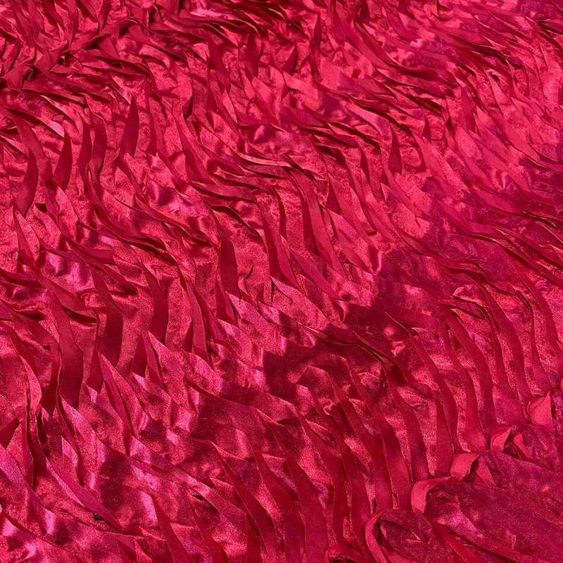 Austrian Wave Satin Wholesale Fabric in Fuchsia