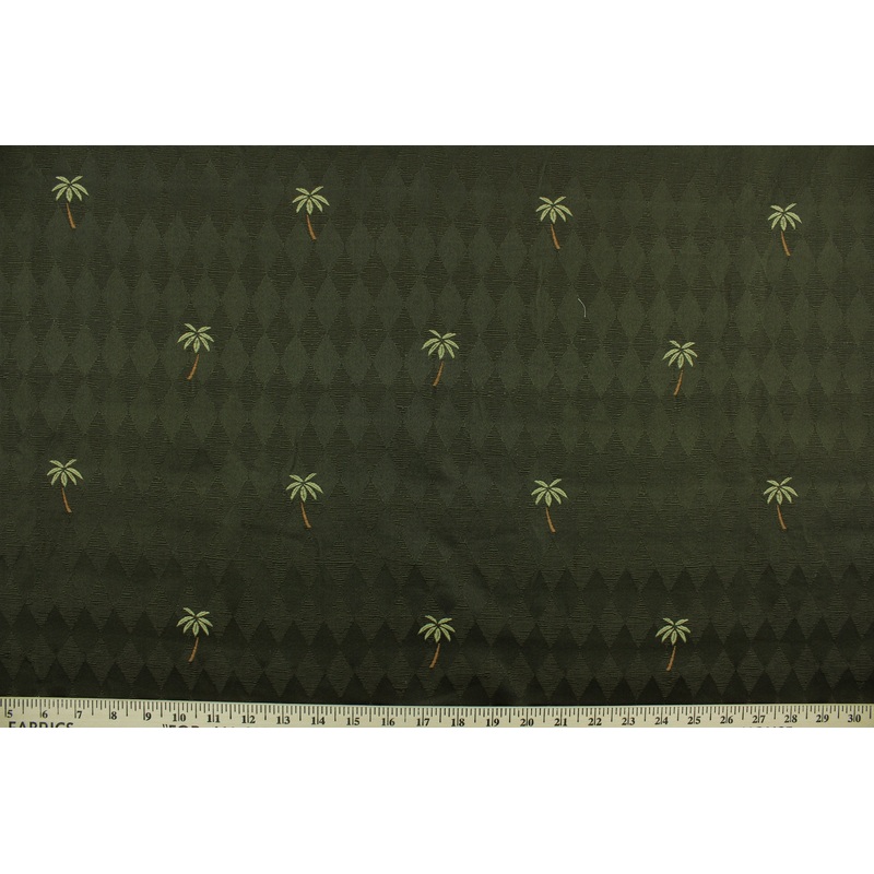 Beachy Jacquard Fabric in Kelp
