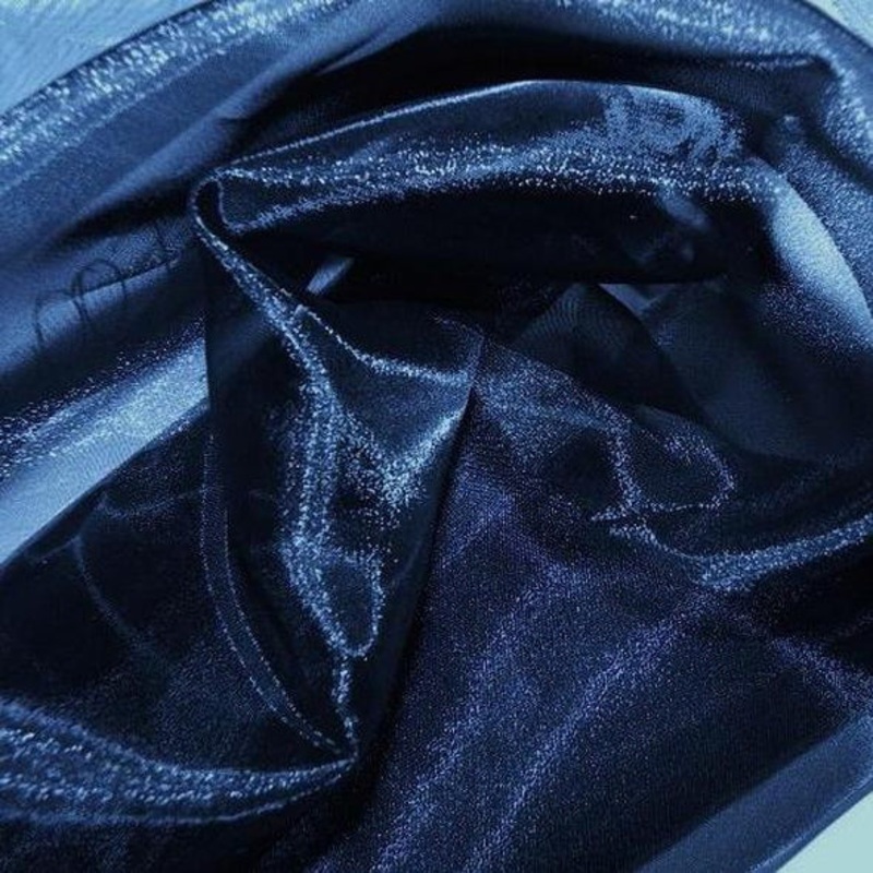 Crystal Organza Wholesale Fabric in Navy 495