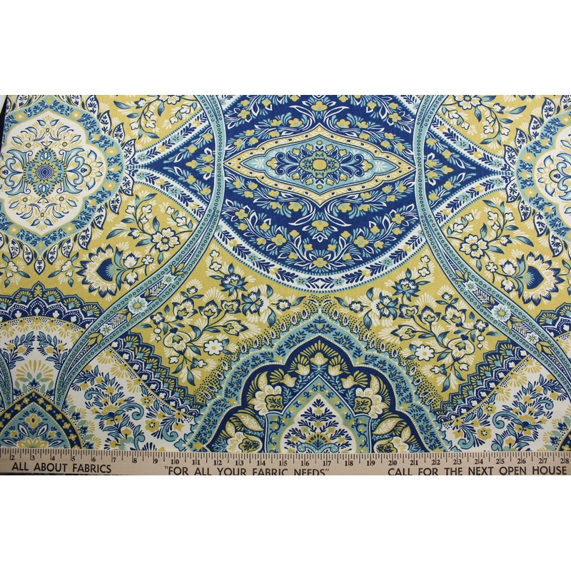 Duralee Fabrics Abbotsford in Blue/Yellow