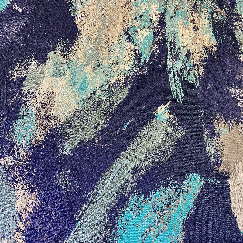 Element Jacquard Wholesale Fabric in Turquoise