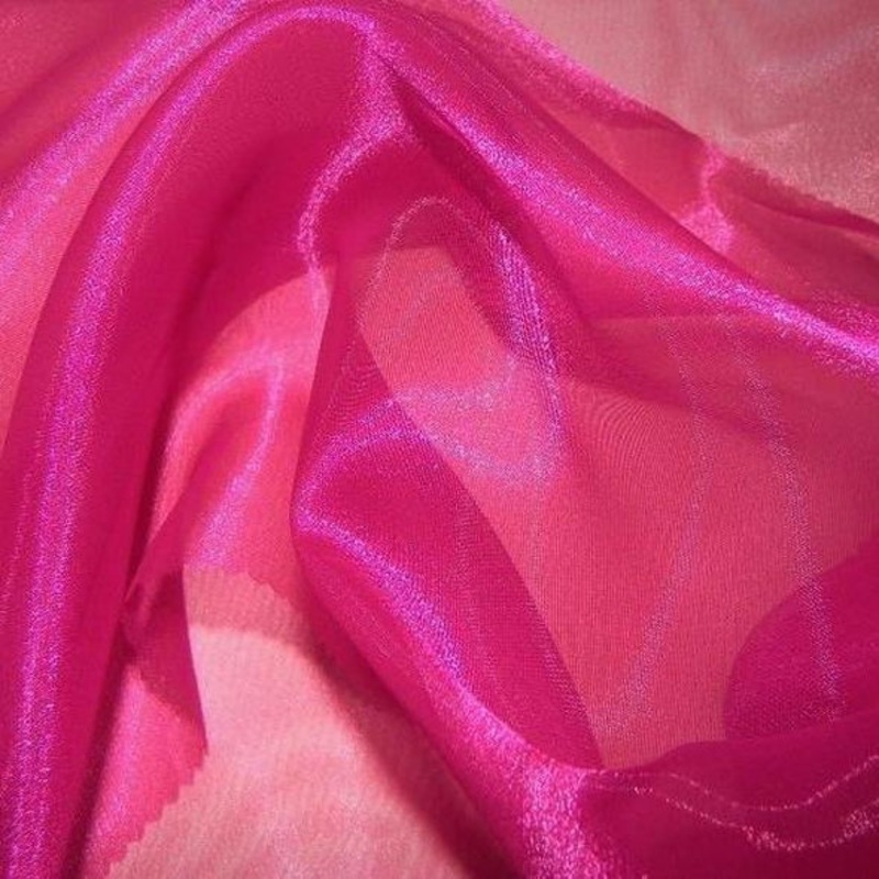 Crystal Organza Wholesale Fabric in Fuchsia 917