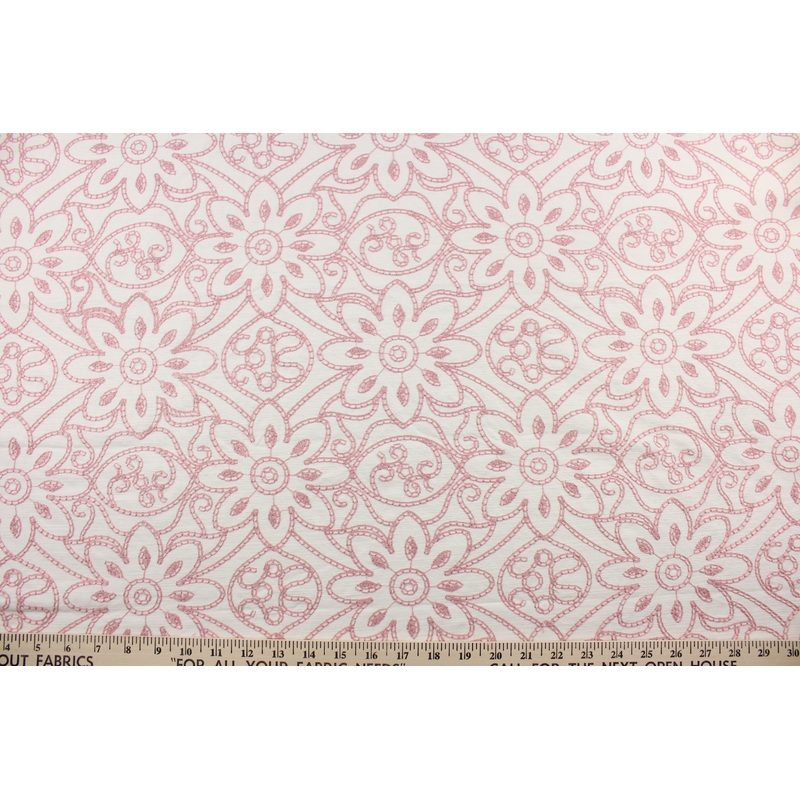 Embroidered Grandfleur in Vanilla Cameo