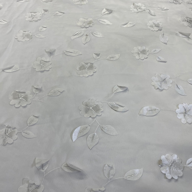 Lily Petal Wholesale Fabric in White
