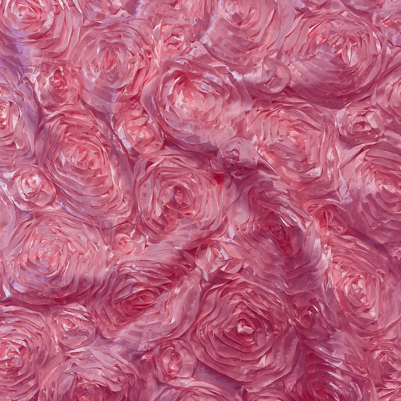 Rose Satin (3D) Wholesale Fabric in Dark Pink