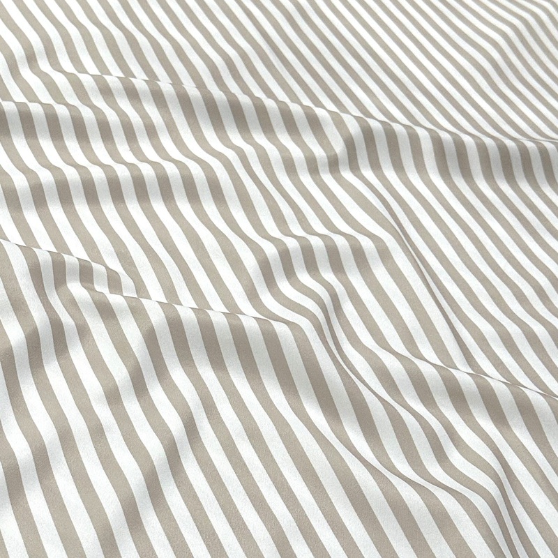 Seersucker (Poly Print) Wholesale Fabric in Taupe
