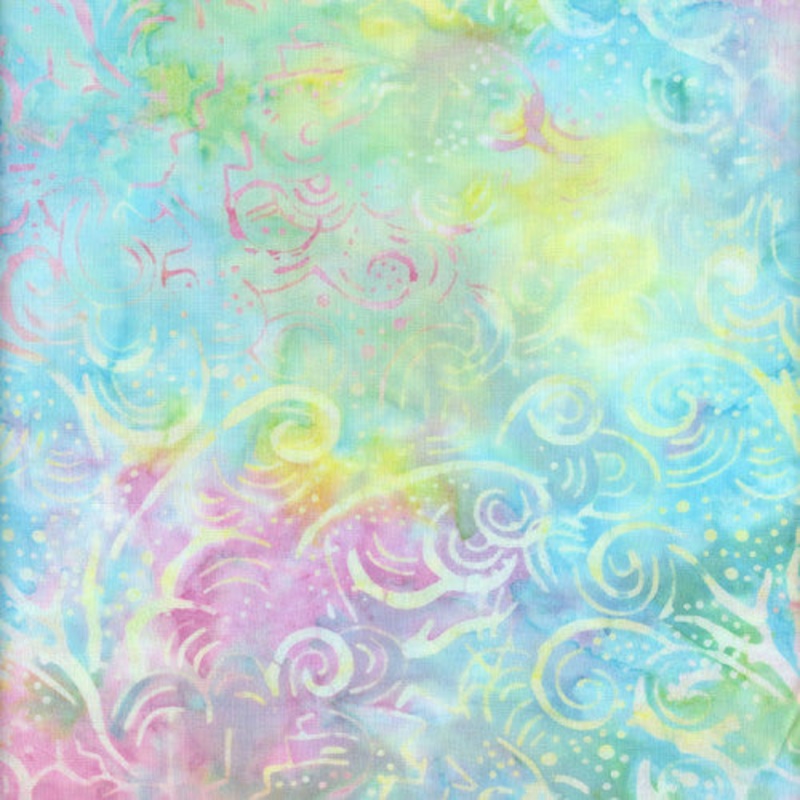 Timeless Treasures Bright Geo Patterns Batik Fabric in Patels
