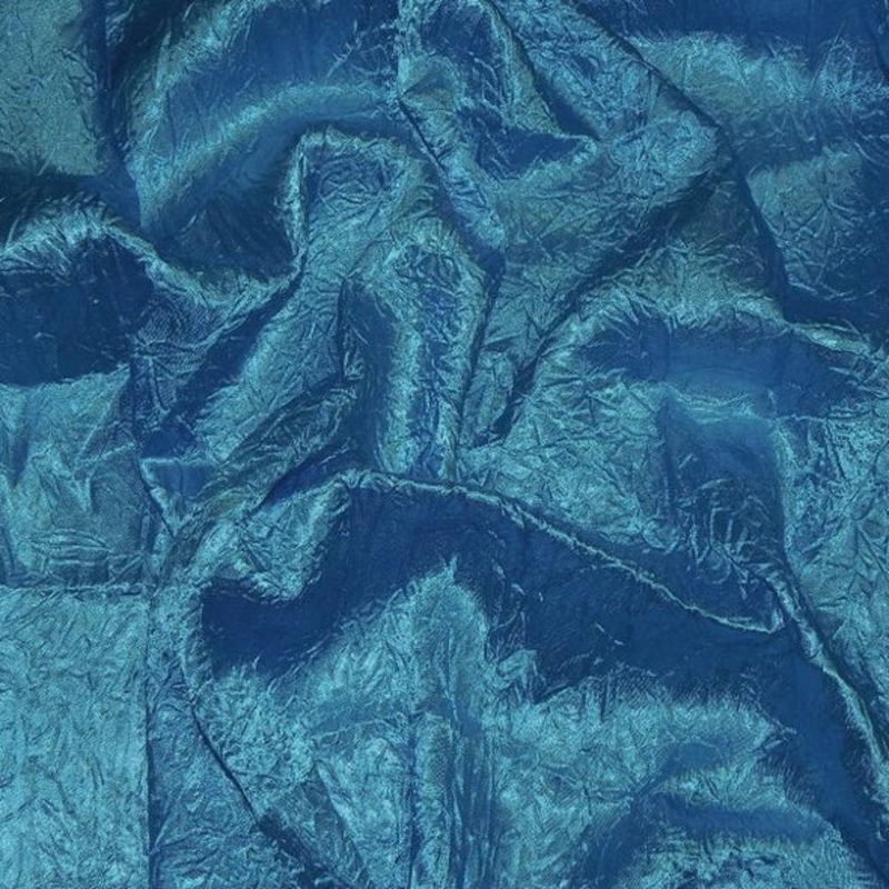 Crush Satin (Bichon) Wholesale Fabric in Peacock 777
