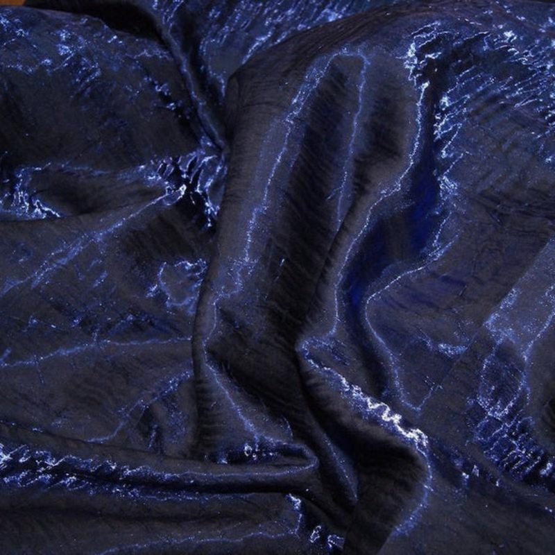 Crush Shimmer (Galaxy) Wholesale Fabric in Royal 2
