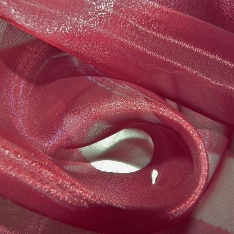 Crystal Organza Wholesale Fabric in Burgundy 532