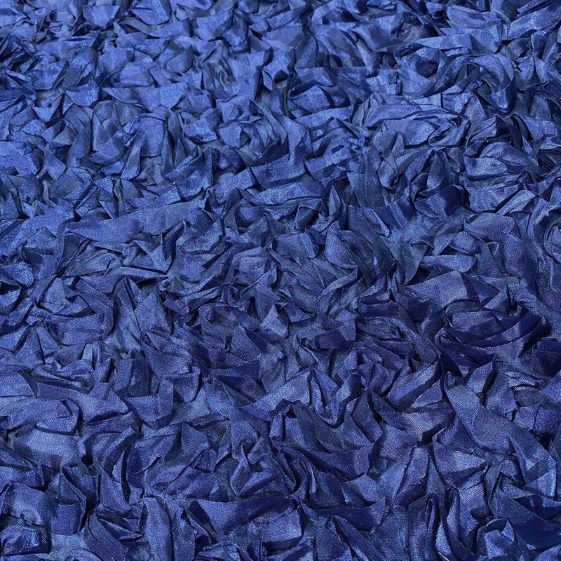 Curly Satin Wholesale Fabric in Royal