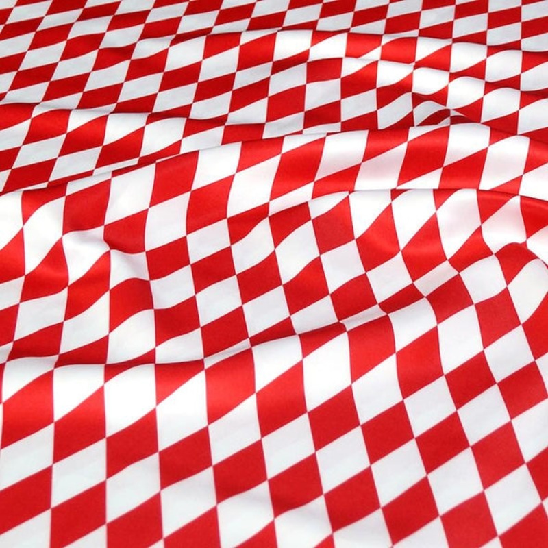 Harlequin Print (Lamour) Wholesale Fabric in Red