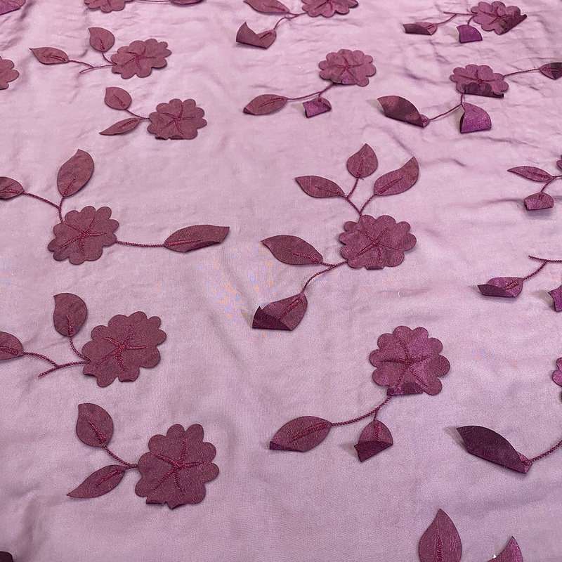 Lily Petal Wholesale Fabric in Plum