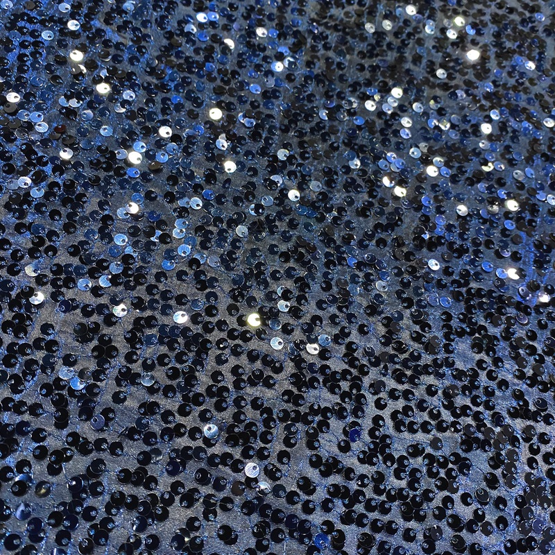 Taffeta Sequins Wholesale Fabric in Navy