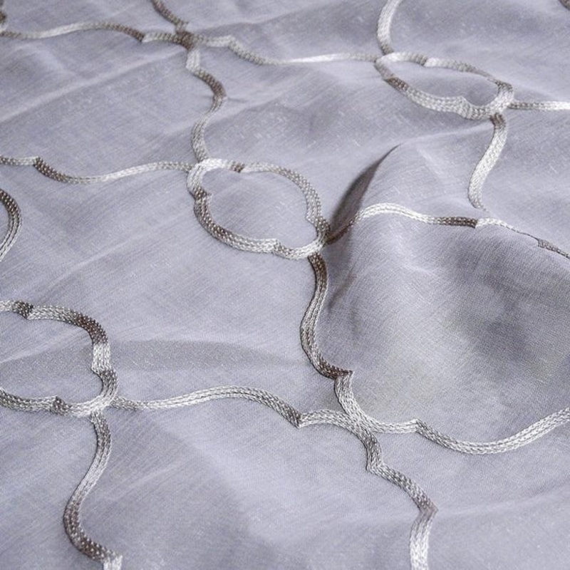 Vertigo Sheer Wholesale Fabric in Grey