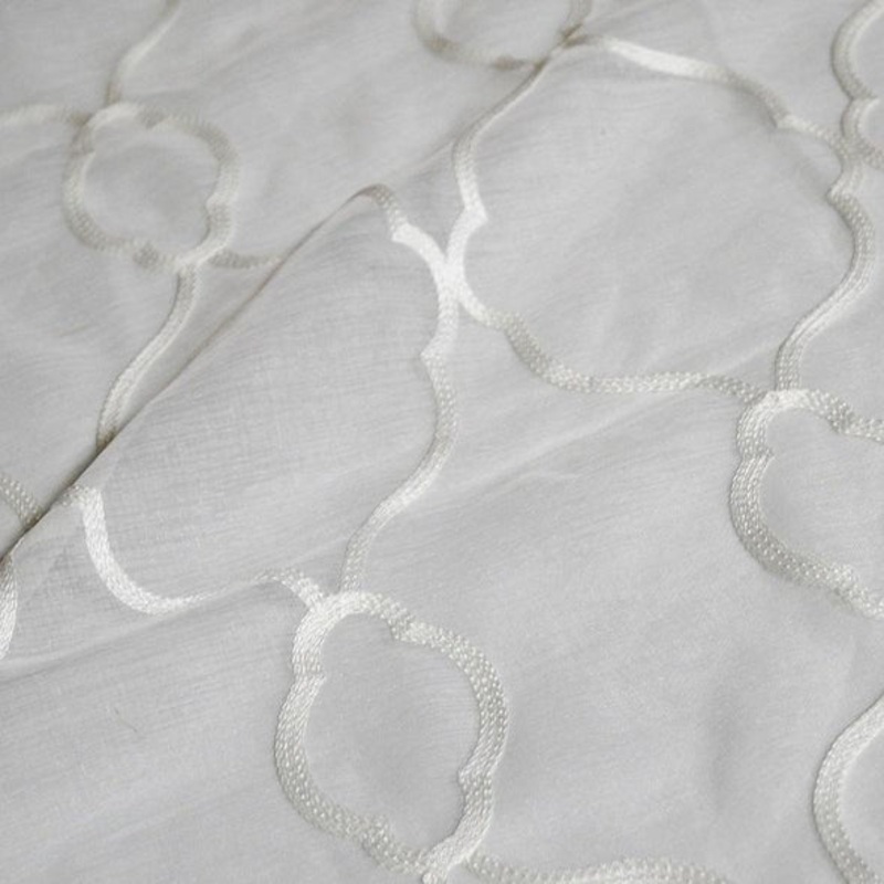 Vertigo Sheer Wholesale Fabric in White