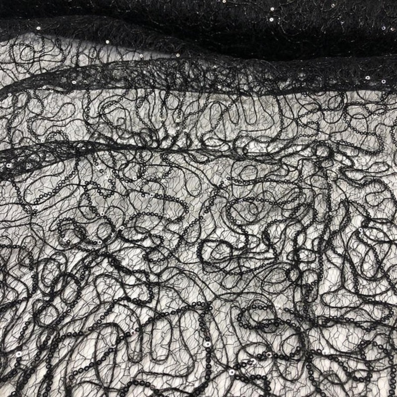 Bedazzle Wholesale Fabric in Black