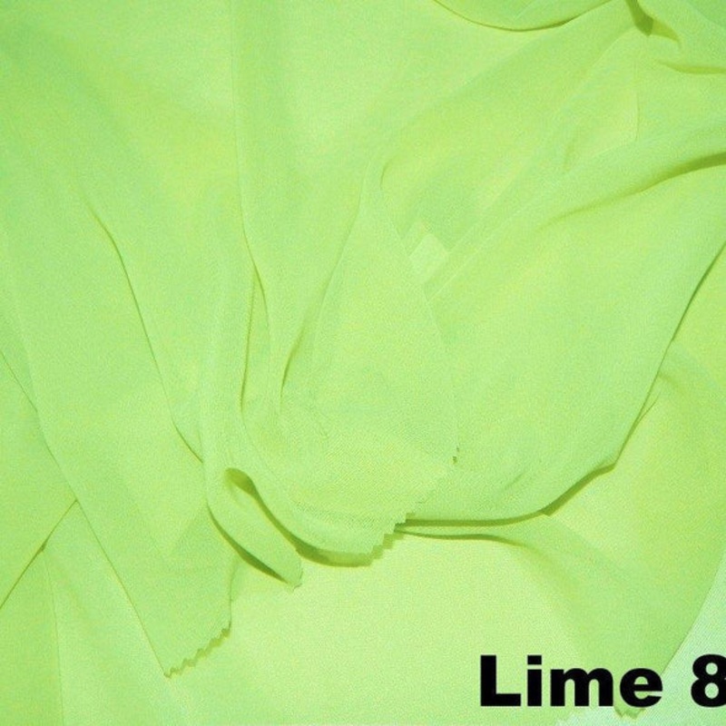 Chiffon Wholesale Fabric in Lime 820