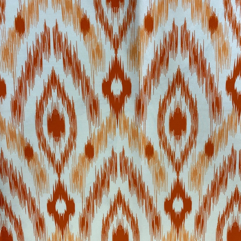 Cosmo Print (Dupioni) Wholesale Fabric in Orange