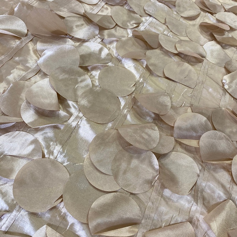 Funzie (Circle Hanging) Taffeta Wholesale Fabric in Champagne