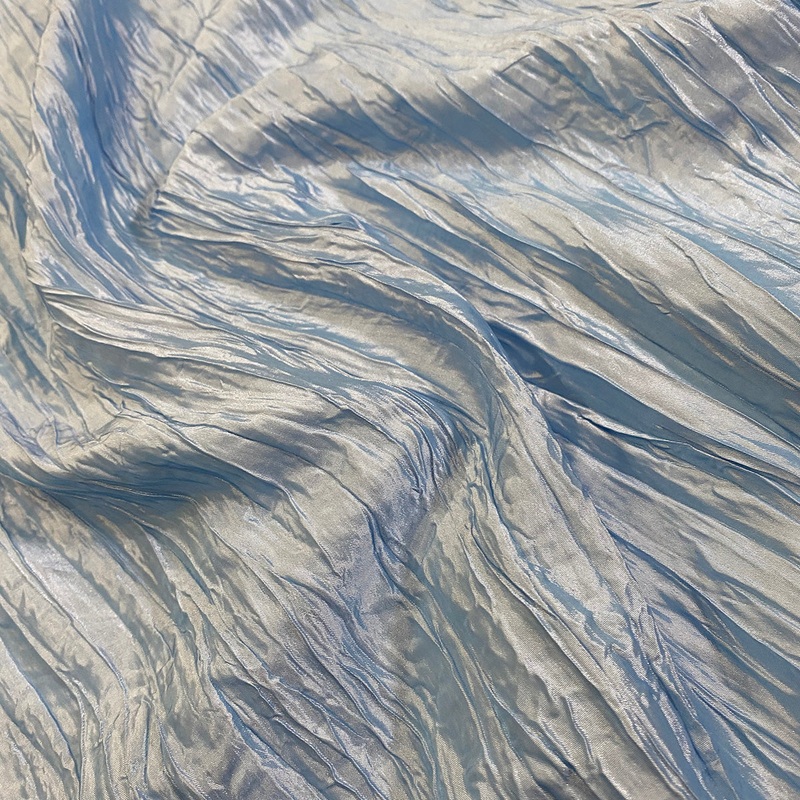 Accordion Taffeta Wholesale Fabric in Blue