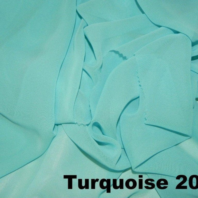 Chiffon Wholesale Fabric in Turquoise 2040