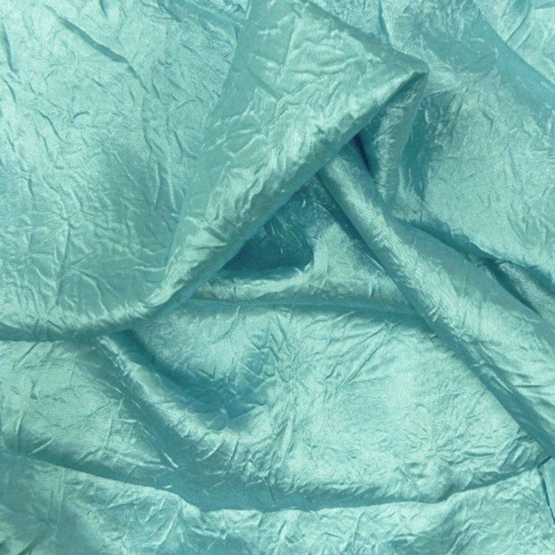 Crush Satin (Bichon) Wholesale Fabric in Teal Green 645