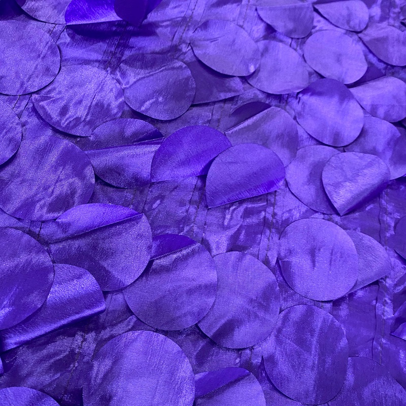 Funzie (Circle Hanging) Taffeta Wholesale Fabric in Purple