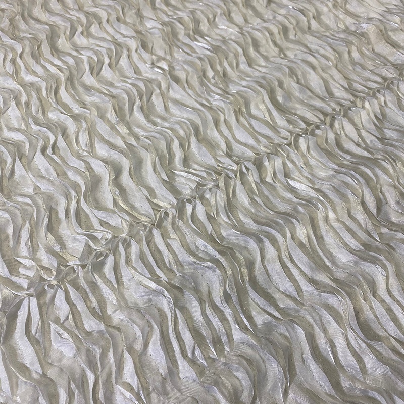 Austrian Wave Satin Wholesale Fabric in White