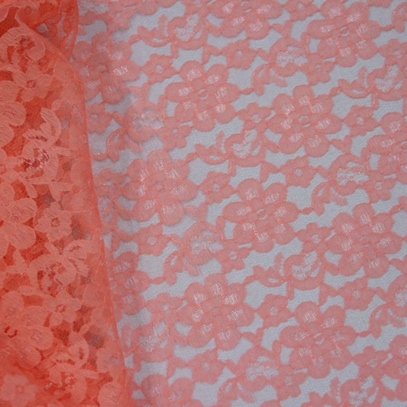 Classic Lace Wholesale Fabric in Coral 1203